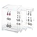 MyGift 3 Vertical Drawers Earring Display Case, Jewelry Organizer Rack