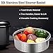 ULEE 9-Piece Accessories Compatible with Instant Pot 6 Qt - Including Steamer Basket, Glass Lid, Springform Pan, Egg Rack, Oven Mitts, Magnetic Cheat Sheet, Spoon Rest and Dish Clip