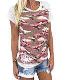 Tuesdays2 Women's Crewneck Short Sleeve Colorful Camouflage T-Shirt (M/US6)