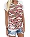Tuesdays2 Women's Crewneck Short Sleeve Colorful Camouflage T-Shirt (M/US6)