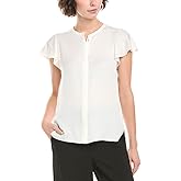 Theory Womens Ruffle Sleeve Top