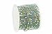 THREE TO ONE Rhinestone Crystal Claw Chain Clear Beaded Trim Sewing Craft for DIY crafting 32.8 Feet Blue&Green Mixed Jewels 3MM