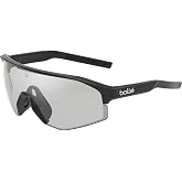 boll&eacute; BS014001 Lightshifter XL Rectangular Sunglasses, Black Matte - Clear PC Platinum