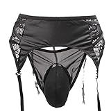 SISSYPOUCH Sissy Pouch Panties Men's Girly lace Bikini Briefs Lingerie Underwear Sexy for Men GYLS