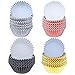 SUBANG 400 Pieces Foil Cupcake Liners Baking Cups Muffin Tins Treat Cups Foil Metallic Cupcake Liners for Weddings,Birthdays,Baby Showers,Silver Rose Gold Black and Gold