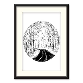 Black Paper Framed for Living Room Bedroom Black...