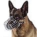 BRONZEDOG Wire Dog Muzzle German Shepherd for Medium Large Dogs Adjustable Durable Metal Basket for Biting Chewing Barking (L)