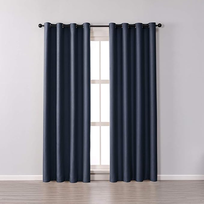 VIY Cortinas Opacas Suaves, Tratamiento Ventana Ojales Sólidos