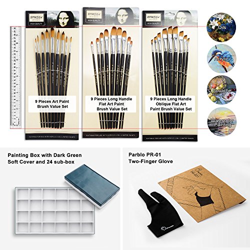 227-in-One Custom Artist Painting Drawing Art Kit with French Style Art Easel & Sketchbox, Perfect for Oil Watercolor Painting, Beginner, Professional -Lightwish