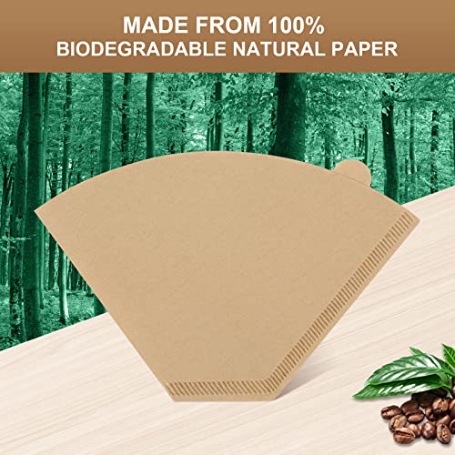 Disposable Coffee Paper Filters, 100 Pcs #4 Cone Replacement Filter for Ninja Coffee Maker