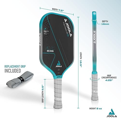 【新品未使用】JOOLA BEN JOHNS PERSEUS 3S 16MM JOOLA Ben Johns Perseus 3S 16mm Pickleball Paddle