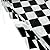 JINSEY 100ft Checkered Black and White Flags Kids Racing Party Pennant Banner