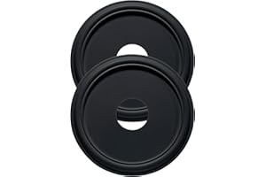 ELFCAB Molded Nylon Ceiling Medallion for Light Fixtures and Ceiling Fans Black 16"OD x 4"ID x 3/4"P (Fits Canopies up to 12-3/8")