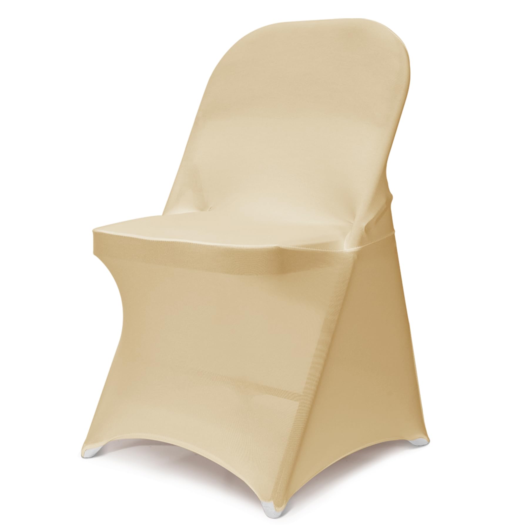 Photo 1 of AZAMIA Stretch Folding Chair Covers 30pcs Spandex Chair Covers Protector for Wedding Party Dining Banquet, Washable Universal Fitted Chair Slipcovers for Celebration Birthday (Champagne, 30pcs)