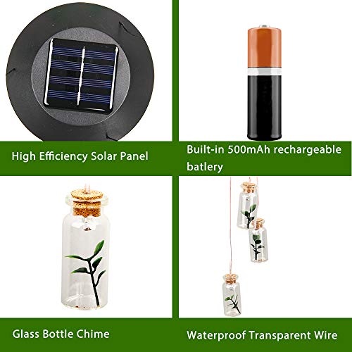 ZOUTOG Solar String Lights, Color Changing LED Mobile Bottles Lights, Waterproof Outdoor Wind Chimes for Home/Yard/Patio/Garden - Thumbnail 3
