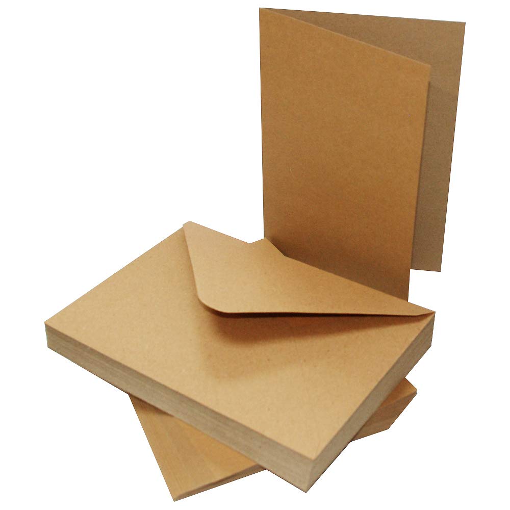 Craft UK 2385 C6 Kraft Card & Envelopes 150 - Pack