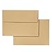 Juvale Recycled Paper Wedding Invitation Envelopes A7-5.25 x 7.25 In, Vintage Brown, 100 Count, Square Flap - Bulk Square Envelopes for Baby Shower Cards & Card Mailers
