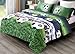 Green Football Field Soccer Comforter Sets Twin 3 Pcs, Boys Girls Twin Soccer Bedspread Coverlet Quilt Comforter ,Boys Soccer Bedding Sets Twin, 1 Reverse Comforter, 2 Pillowcase