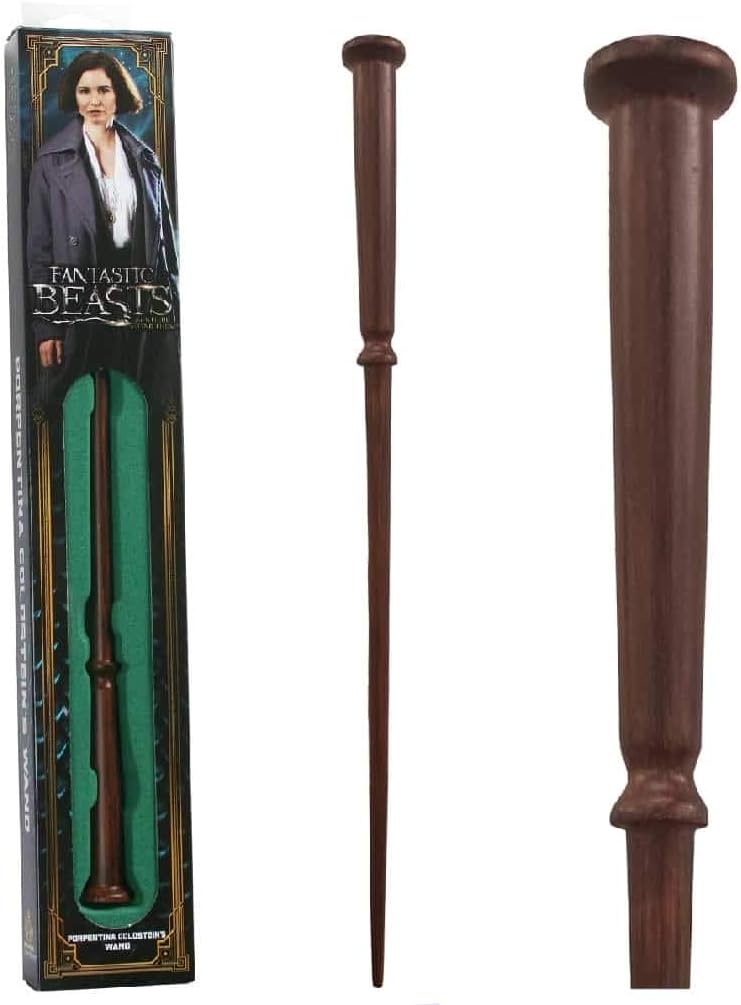 The Noble Collection, Porpentina Goldstein Wand In A Standard Windowed Box, 14in (34.5cm) Wizarding World Wand