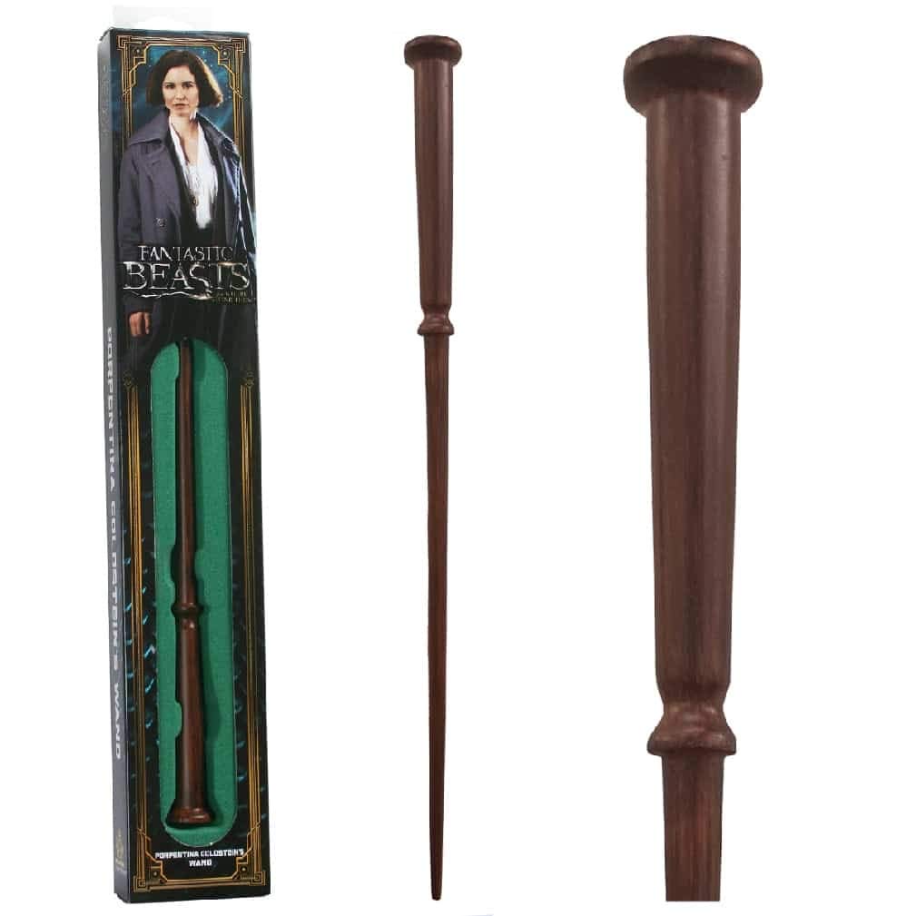 The Noble Collection - Porpentina Goldstein Wand In A Standard Windowed Box - 14in (34.5cm) Wizarding World Wand - Fantastic Beasts Film Set Movie Props Wands