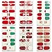 WOKOTO 6 Sheets Christmas Nail Polish Stickers with 1Pcs Nail File - Deer, Snowman, Gel Nail Wraps Decal Strips Manicure Kit Stick On Nail Polish Strips for Christmas Day Holiday