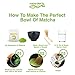Bamboo Whisk (Chasen) and Hooked Bamboo Scoop (Chashaku) - Matcha Tea Whisk for Matcha Tea Preparation - MATCHA DNA Brand - Traditional Matcha Whisk Made from Durable and Sustainable Golden Bamboo