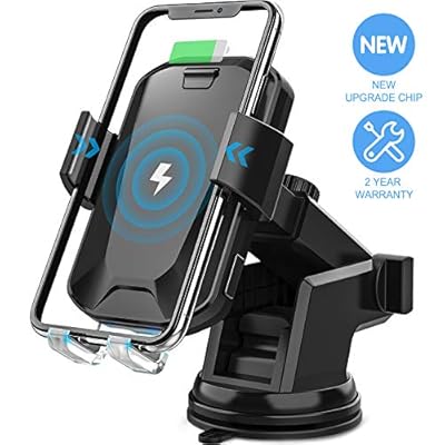 Wireless Car Charger, CHGeek 10W Qi Fast Charging Auto Clamping Car Mount Windshield Dashboard Air Vent Phone Holder for iPhone 11 11 Pro Max Xs MAX XS XR X 8+, Samsung Galaxy S10+ S9+ S8 Note 9, etc