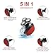 Electric Hair Shaver, Eurobuy Unisex 5 In 1 Multifunctional Body Hair Trimmer, USB Rechargeable,Women Armpit, Legs, Arms Hair Remover, Men's Pro Self-Shaved Head Shaver Kit