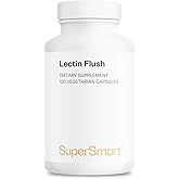Supersmart - Lectin Flush - Lectin Blocker Shield Supplement - Digestive Support & Detox - Intolerances & Food Allergies - Intestinal Health | Non-GMO & Gluten Free - 120 Vegetarian Capsules