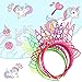 24 Pcs Self Decoration Plastic Unicorn Headbands Fantasy Party Favors Hairbands