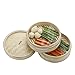 VonShef Premium 2 Tier Bamboo Steamer with Stainless Steel Banding Includes 2 Pairs of Chopsticks and 50 Wax Steamer Liners, Perfect For Steaming Dim Sum Dumplings Buns Vegetables Fish Rice, 10 Inches