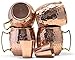 Owl Creek Handmade Moscow Mule Copper Mugs, Set of four 18 oz Hammered Cups and two 2 oz Copper Shot Glasses