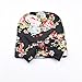 Ever Fairy 3pcs Infant Baby Girls floral print Nursery Newborn Hat Cap with Big Bow