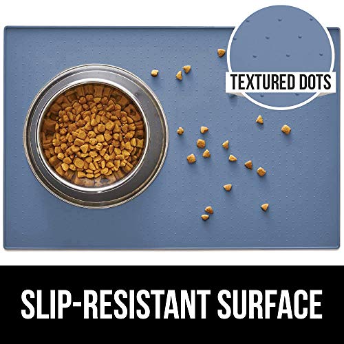 Gorilla Grip Silicone Pet Feeding Mat, Waterproof, Raised Edges to