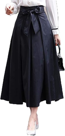 Amazon ベィジャン レディース フレアスカート ロングスカート ハイウエスト スカート 半身スカート Aライン ロング丈 カラー おしゃれ ファッション 春 秋冬 スカート 通販