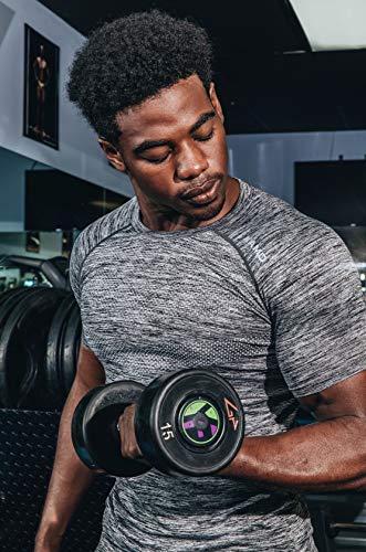 Kamo Fitness Short Sleeve Activewear T-Shirt for Men with Fast Drying and Moisture Transport (Grey, M)