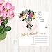 50 4x6 Watercolor Floral Thank You Postcards Bulk, Modern Cute Boho Flower Blank Thanks Note Card Stationery For Wedding Bridesmaid Bridal or Baby Shower, Teachers, Appreciation, Religious, Business
