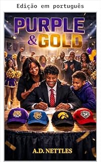 Livro Roxo e dourado