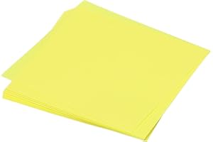 MECCANIXITY 25 Sheet Origami Paper Double Sided Fluorescent Yellow 5.5x5.5 Inch Square Sheet for Art Craft Project, Beginners