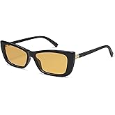 Appassal Retro Rectangle Sunglasses for Women Trendy Cateye 90s Narrow Vintage Sunnies AP3724
