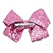 JOJO'S COUTURE BOWS | 3 Pk / 12 Bow Sparkly Sequin & Shimmer Set | 5 Inches | Clips, Barrettes, Hair Accessories for Girls | Best Gift for Toddlers, Kids & Teens | Stocking Stuffers & Party Favors