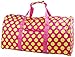 World Traveler Pink and Green Polka Dots Gym Duffle Bag 21-inch