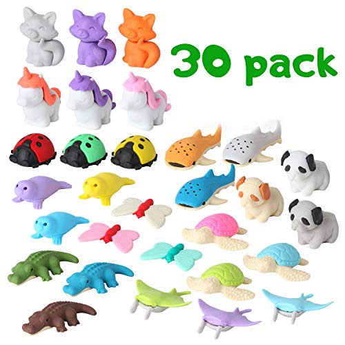 Mr. Pen- Eraser, Pack of 30, Animal Erasers, Pencil Erasers, Erasers for Kids, School Supplies, Eras - //medicalbooks.filipinodoctors.org