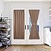 PONY DANCE Window Blackout Curtain - Premium Window Drape/Door Panel for French Door Easy Installation Light Block Privacy Protect with Tieback, 54 W by 72 L, Coffee Brown, 1PC