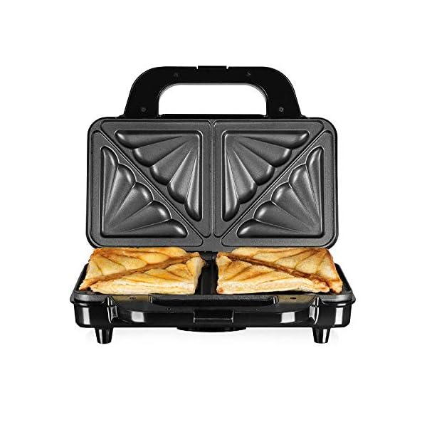 Tower T27013 Deep Fill Sanwich Maker with Extra Deep and Easy to Clean Non-Stick Ceramic Plates, Automatic Temperature…