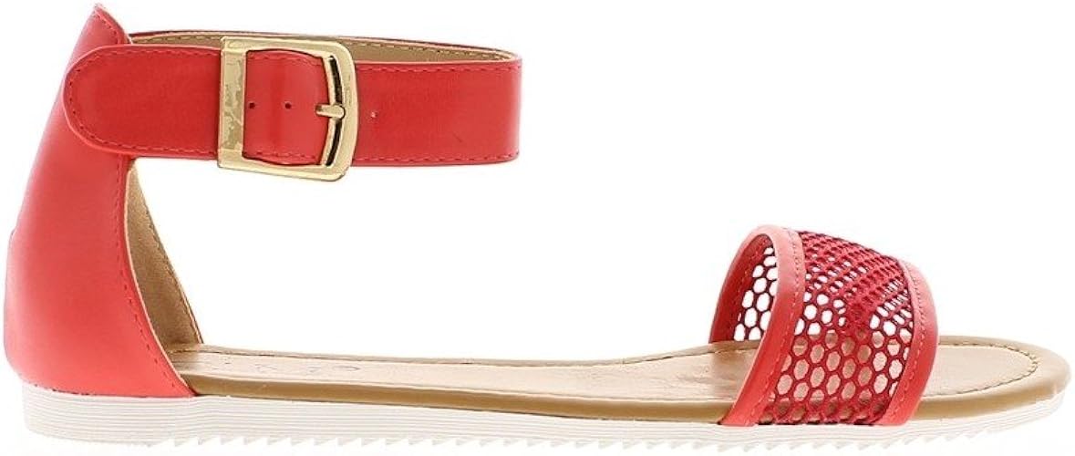 flat red sandals uk