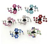 cuhair(TM) 10pcs bangs mini hair claw clip hair pin flower for girl mix colored (multi-colored 01)