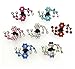 cuhair(TM) 10pcs bangs mini hair claw clip hair pin flower for girl mix colored (multi-colored 01)