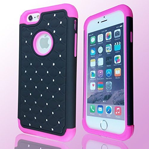 Linnsek Dual Layer Apple Phone Cover[Extra Front Raised Lip] [Shock-absorption] [Hard plastic and Soft Silica] For iphone6/6S  4.7inch (AW12)