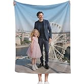Custom Blankets with Photo, Personalized Blanket Using My Own Photo, Customized Blankets with Picture, Personalized Gifts for Women Men Baby Child, Customized gifts30x40 inches